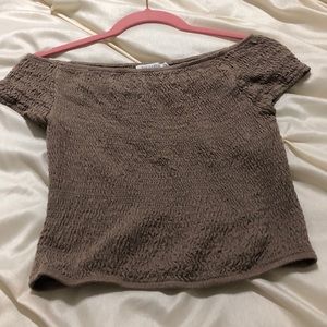Off the shoulder cropped top